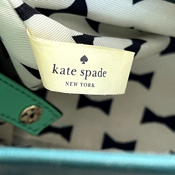 Kate Spade colorblock emerald satchel Catherine Street Joanie green leather cros - Picture 8 of 10